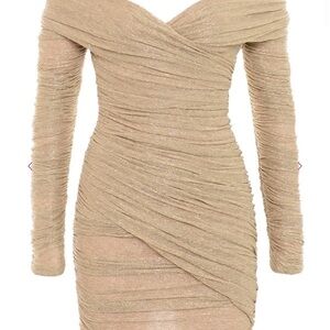 House of CB Felicity Dress Gold Size Small